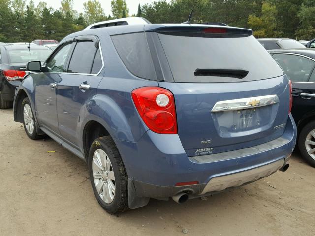 2CNFLNE54B6268493 - 2011 CHEVROLET EQUINOX BLUE photo 3