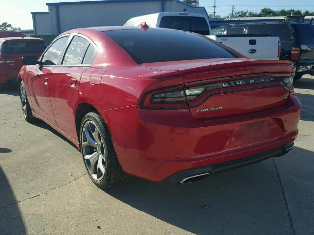 2C3CDXCT1FH809418 - 2015 DODGE CHARGER R/ RED photo 3