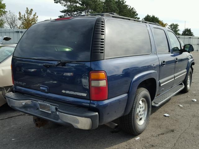 3GNFK16T21G253854 - 2001 CHEVROLET SUBURBAN BLUE photo 4