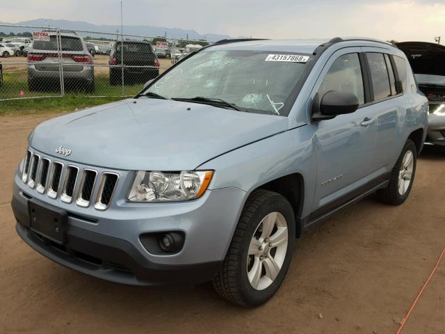1C4NJDBB3DD275210 - 2013 JEEP COMPASS SP BLUE photo 2