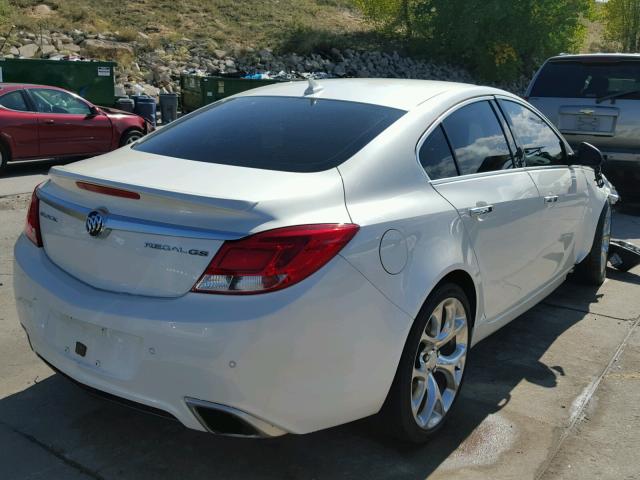 2G4GV5GV5C9100695 - 2012 BUICK REGAL WHITE photo 4