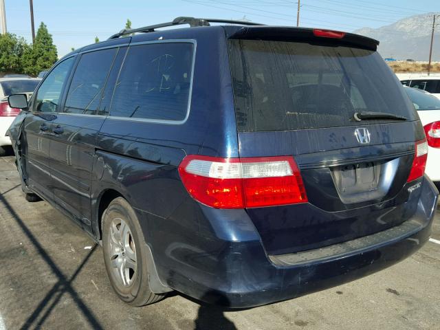 5FNRL38695B069996 - 2005 HONDA ODYSSEY BLUE photo 3