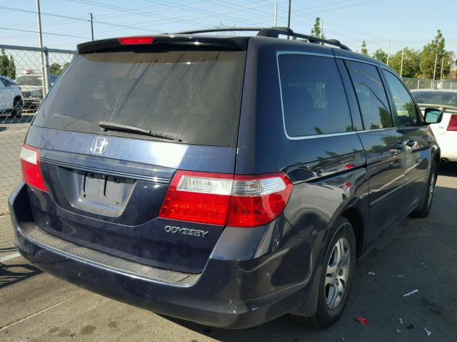 5FNRL38695B069996 - 2005 HONDA ODYSSEY BLUE photo 4