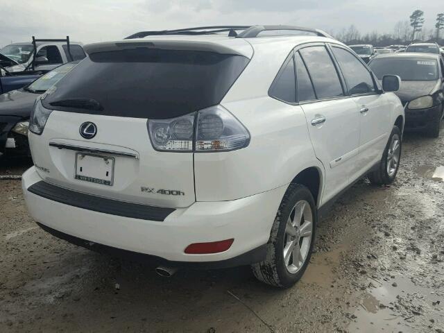 JTJGW31U482850937 - 2008 LEXUS RX 400H WHITE photo 4