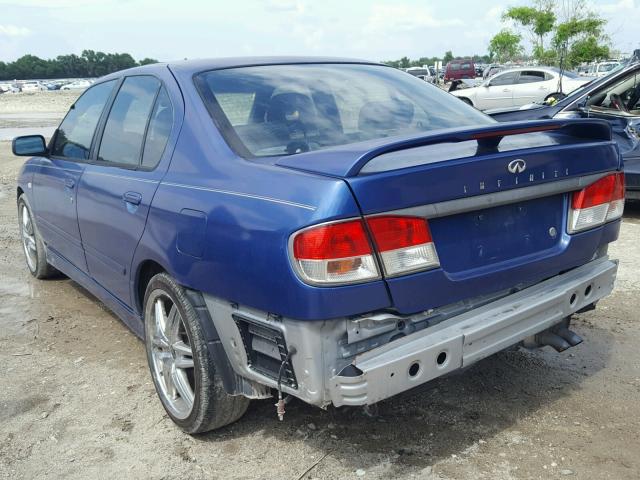 JNKCP11A92T504049 - 2002 INFINITI G20 BLUE photo 3