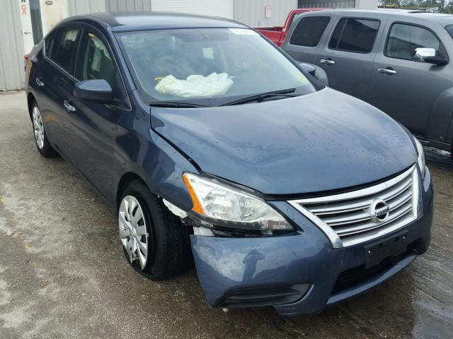 3N1AB7AP2FY357538 - 2015 NISSAN SENTRA S BLUE photo 1