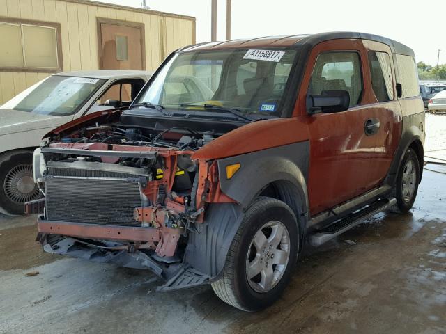 5J6YH28655L021880 - 2005 HONDA ELEMENT EX ORANGE photo 2