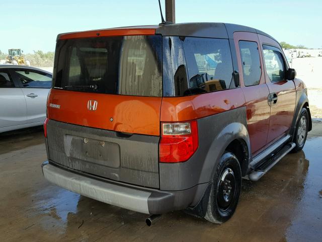 5J6YH28655L021880 - 2005 HONDA ELEMENT EX ORANGE photo 4