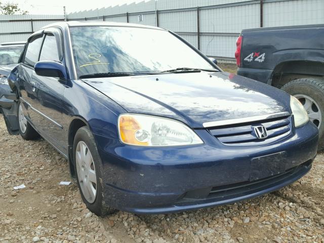 1HGES26722L001170 - 2002 HONDA CIVIC EX BLUE photo 1