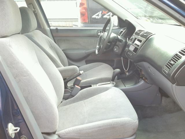 1HGES26722L001170 - 2002 HONDA CIVIC EX ლურჯი ფოტო 5