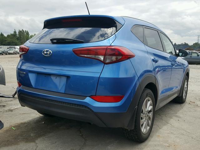 KM8J33A44GU205530 - 2016 HYUNDAI TUCSON LIM BLUE photo 4