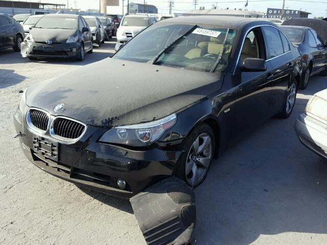 WBANE53526CK87714 - 2006 BMW 525 I BLACK photo 2