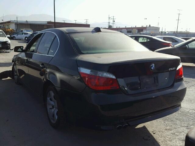 WBANE53526CK87714 - 2006 BMW 525 I BLACK photo 3