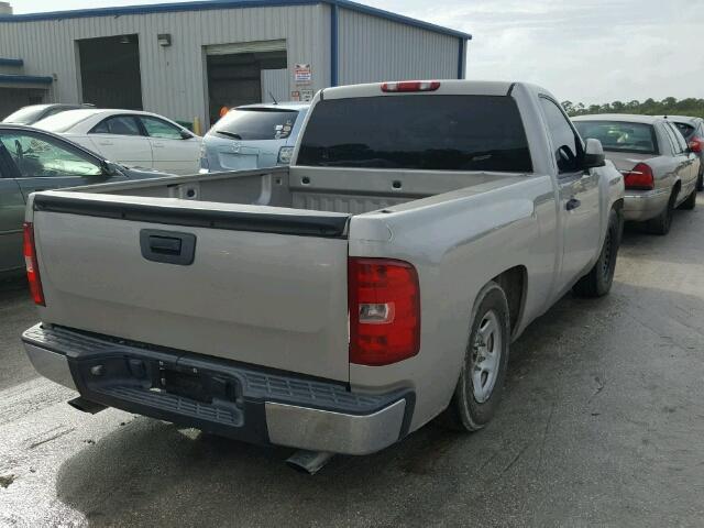 1GCEC14C87Z605459 - 2007 CHEVROLET SILVERADO BEIGE photo 4