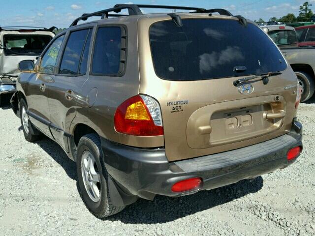 KM8SC13D43U429140 - 2003 HYUNDAI SANTA FE GOLD photo 3