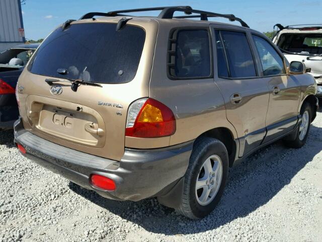 KM8SC13D43U429140 - 2003 HYUNDAI SANTA FE GOLD photo 4