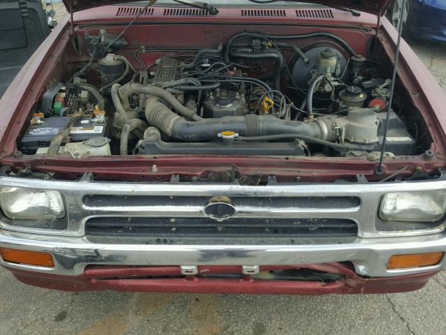 JT4RN81A8M5105554 - 1991 TOYOTA PICKUP 1/2 MAROON photo 7