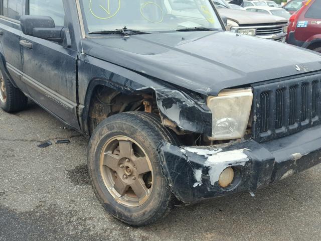 1J8HG48N86C188725 - 2006 JEEP COMMANDER BLACK photo 9