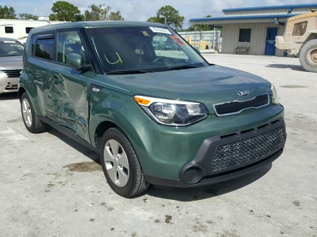 KNDJN2A22E7045621 - 2014 KIA SOUL GREEN photo 1