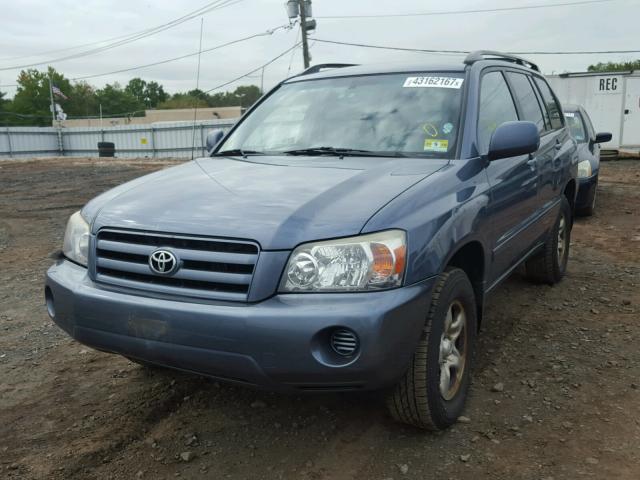 JTEHD21A940027418 - 2004 TOYOTA HIGHLANDER BLUE photo 9