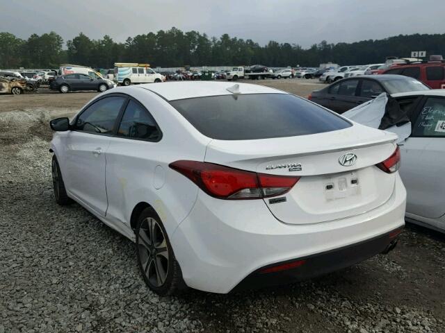 KMHDH6AH8EU027699 - 2014 HYUNDAI ELANTRA CO WHITE photo 3