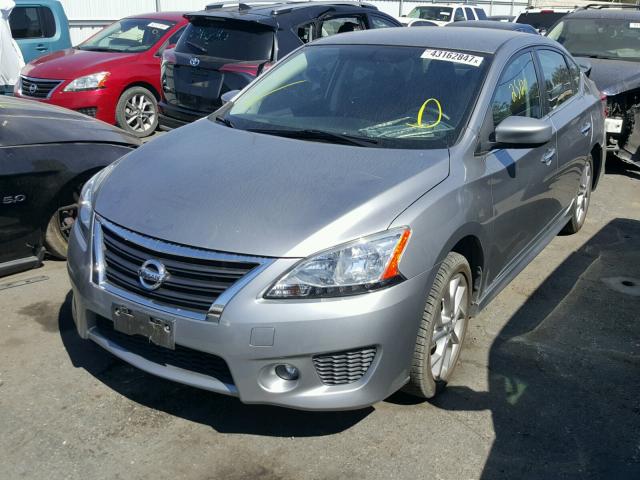 3N1AB7AP3EY233339 - 2014 NISSAN SENTRA S GRAY photo 2