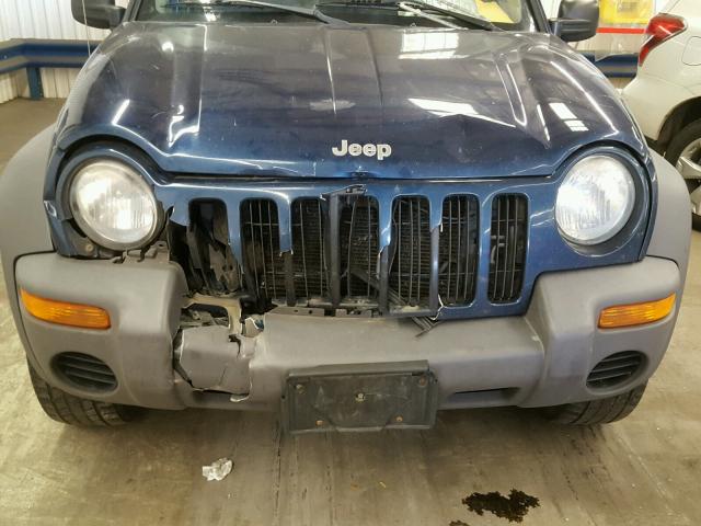 1J4GL48K33W734937 - 2003 JEEP LIBERTY SP BLUE photo 9