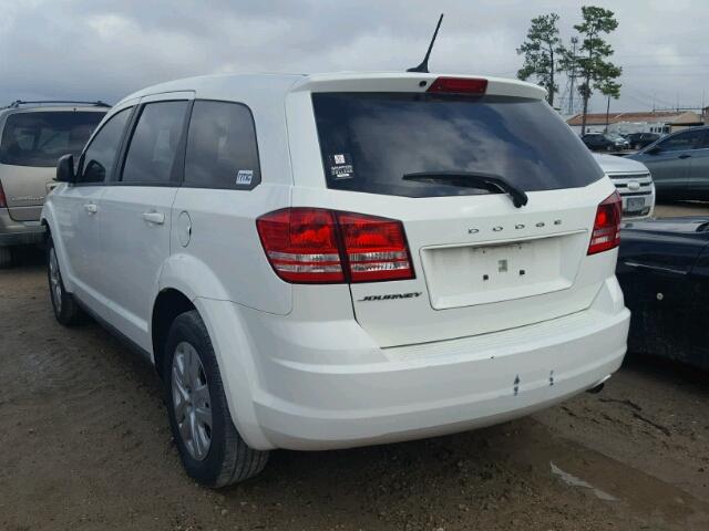 3C4PDCAB0ET116605 - 2014 DODGE JOURNEY SE WHITE photo 3