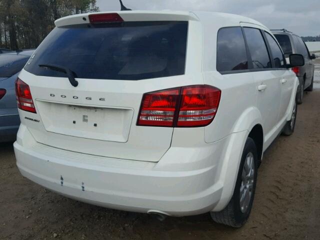 3C4PDCAB0ET116605 - 2014 DODGE JOURNEY SE WHITE photo 4