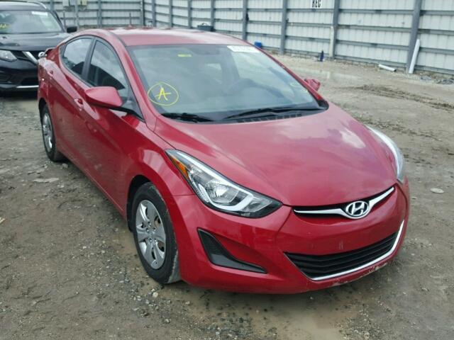 KMHDH4AEXGU512469 - 2016 HYUNDAI ELANTRA SE RED photo 1