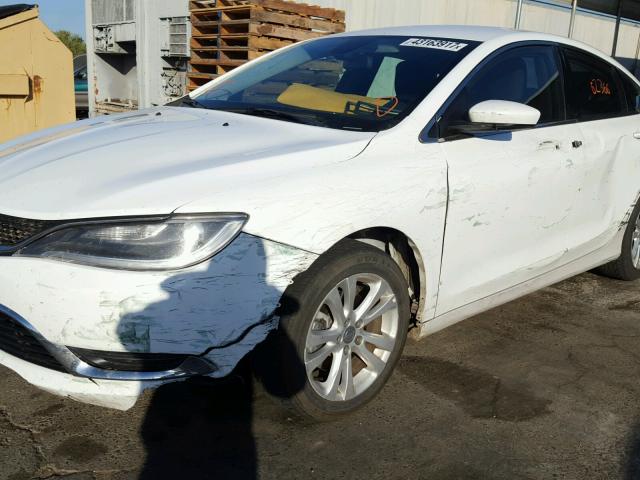 1C3CCCAB4FN617102 - 2015 CHRYSLER 200 LIMITE WHITE photo 9