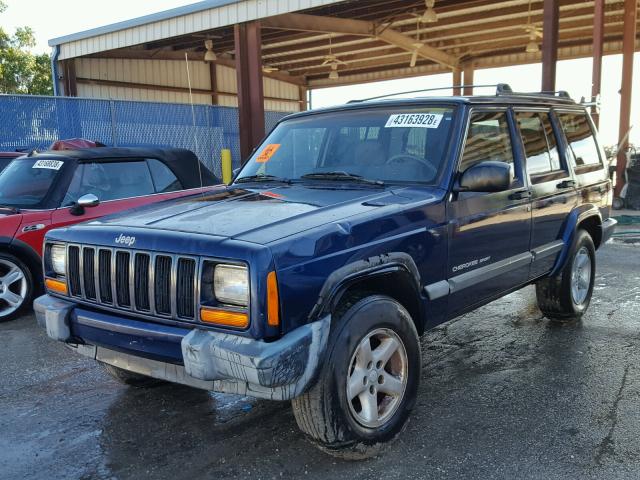 1J4FT48S31L622360 - 2001 JEEP CHEROKEE S BLUE photo 2