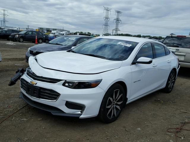 1G1ZE5ST3HF210607 - 2017 CHEVROLET MALIBU LT WHITE photo 2