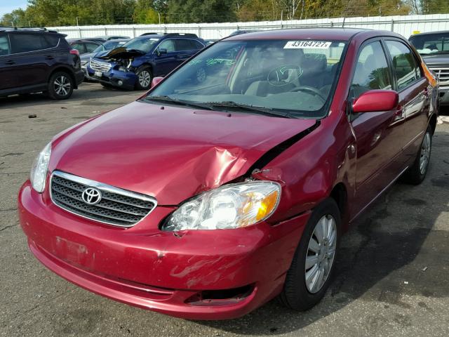 1NXBR32E66Z651817 - 2006 TOYOTA COROLLA RED photo 2