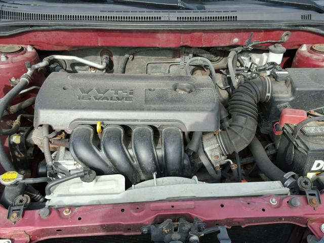 1NXBR32E66Z651817 - 2006 TOYOTA COROLLA RED photo 7