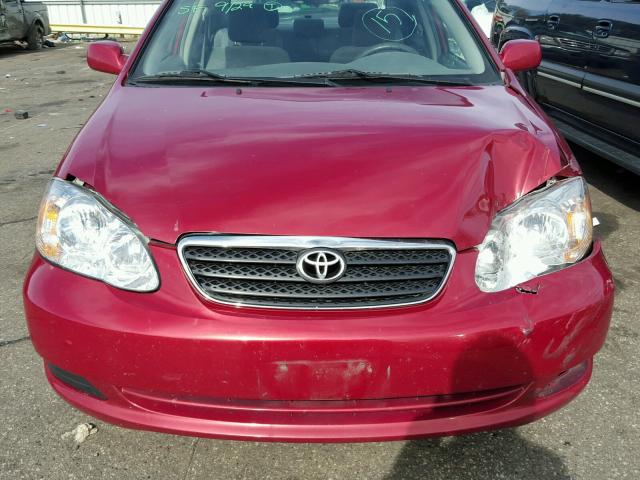 1NXBR32E66Z651817 - 2006 TOYOTA COROLLA RED photo 9