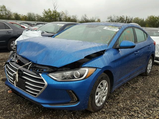 5NPD84LF6HH152106 - 2017 HYUNDAI ELANTRA SE BLUE photo 2