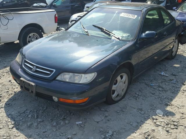 19UYA1252VL001009 - 1997 ACURA 2.2CL GREEN photo 2