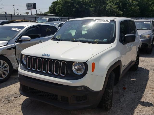 ZACCJAAB6HPE71057 - 2017 JEEP RENEGADE S WHITE photo 2