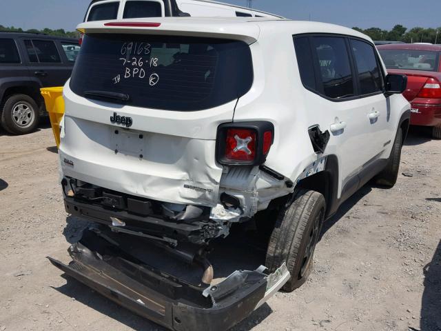 ZACCJAAB6HPE71057 - 2017 JEEP RENEGADE S თეთრი ფოტო 4