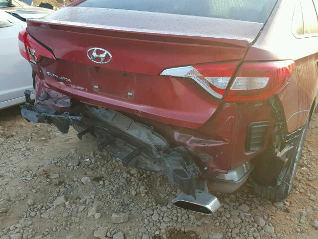 5NPE24AF2FH201243 - 2015 HYUNDAI SONATA SE RED photo 9