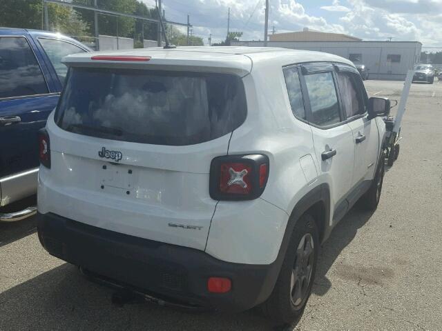 ZACCJAAW7GPD86746 - 2016 JEEP RENEGADE S WHITE photo 4