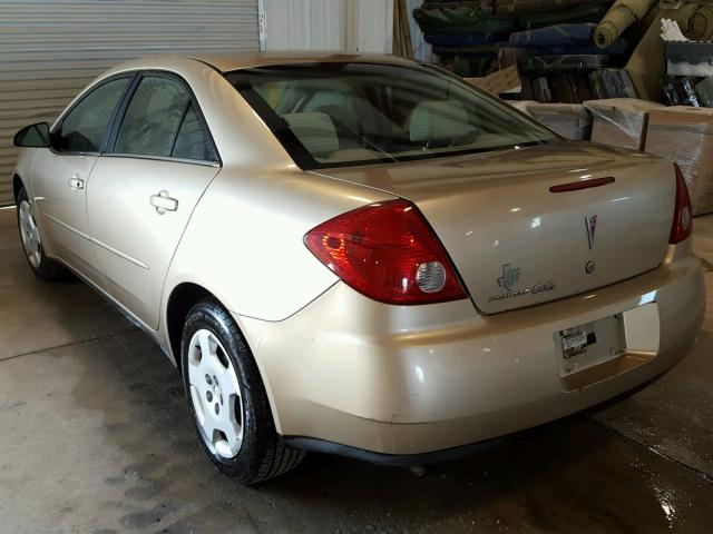 1G2ZF58B674177362 - 2007 PONTIAC G6 VALUE L BEIGE photo 3