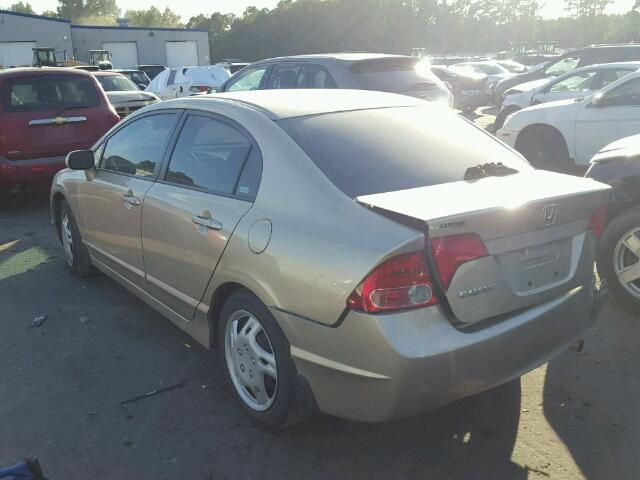 1HGFA16578L029412 - 2008 HONDA CIVIC LX GOLD photo 3