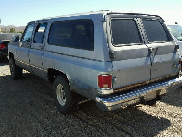 1GNEV16K0HF144542 - 1987 CHEVROLET SUBURBAN BLUE photo 3