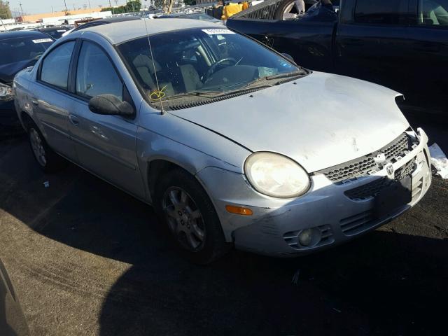 1B3ES56C05D143871 - 2005 DODGE NEON SILVER photo 1