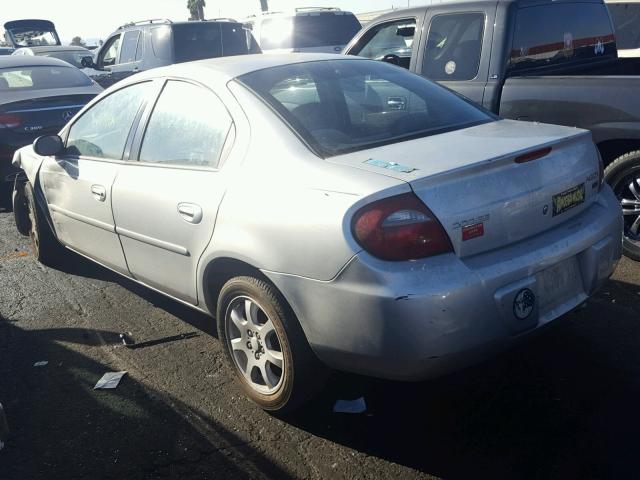 1B3ES56C05D143871 - 2005 DODGE NEON SILVER photo 3