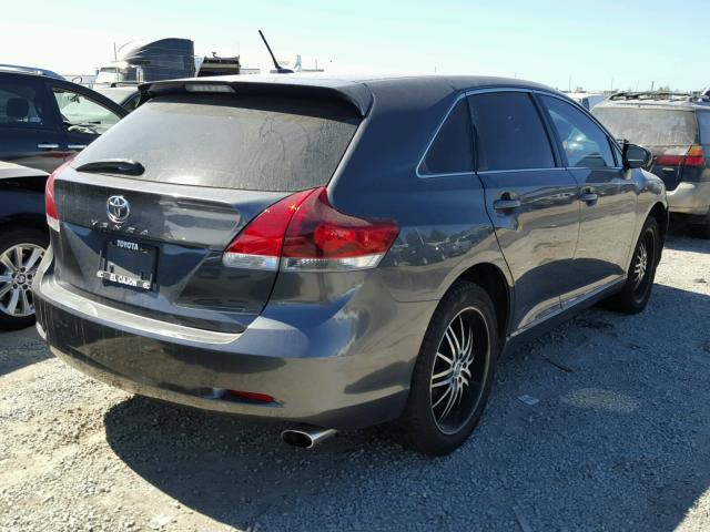 4T3ZA3BB4AU023721 - 2010 TOYOTA VENZA BASE CHARCOAL photo 4