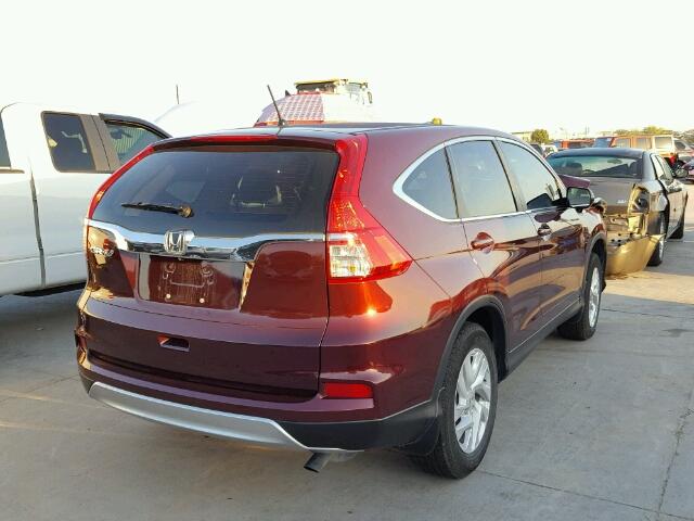 2HKRM3H51FH552275 - 2015 HONDA CR-V MAROON photo 4