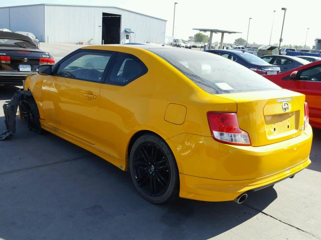 JTKJF5C71C3026207 - 2012 TOYOTA SCION TC 黄色 照片 3